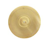 BEALIFE Cymbale d'entraînement en alliage, accessoire de percussion permettant d'améliorer discrètement ses compétences de batterie lors la pratique en appartement, Or, 18 pouces