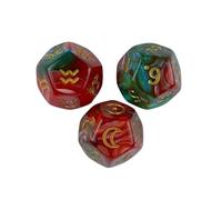 BEALIFE Dés polyédriques astrologiques à 12 Faces, Accessoires de Jeu de société, Choix Constellations pour des soirées Jeux et des activités familiales Amusantes, Jeu, StyleB