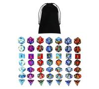 BEALIFE Dés polyédriques en Acrylique, Jeu de Casino, Magnifique Ensemble polyédrique, Assortiment pour l'enseignement des mathématiques, Jeux de Table Amusants et esthétiques, Jeu rôle en Gros