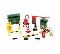 BEALIFE Ensemble de Jeu Mini Poubelle et Panneau de signalisation routière : Un Jouet éducatif pour Apprendre pour aux Enfants à Trier Leurs déchets en Toute simplicité. , 15 pièces , 15 x 13 x 8 cm