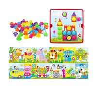 BEALIFE Ensemble de Panneaux perforés en mosaïque pour Filles, Artisanat de Correspondance des Couleurs, étincelle la créativité et la Reconnaissance des Couleurs Pendant récréation, Jeu Planches