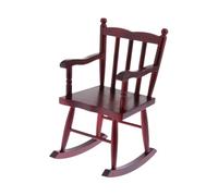 BEALIFE Fauteuil à Bascule Miniature Fait Main à l'échelle 1/6 pour Maison de poupée. Décoration de Bureau rafraîchissante. Jouet Miniature pour Chambre Coucher. Ce Fauteuil Bascule