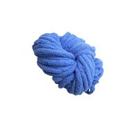 BEALIFE Fil chenille épais et facile à utiliser, idéal pour les débutants qui confectionnent des écharpes, des bonnets douillets, coussins et articles de décoration, Bleu, 20 mm