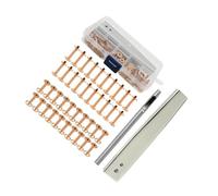 BEALIFE Kit de rivets tubulaires pour cuir Crafting Rivet avec outil d'installation. Comprend 20 jeux de rivets en laiton à double tête résistants, adaptés Pour aux loisirs créatifs et à la