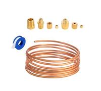 BEALIFE Kit de tubes en cuivre durable avec manomètre et accessoires - Haute performance - Pratique - Facile à cintrer - Remplacement aisé - Kit de tubes robuste avec accessoires pour manomètre