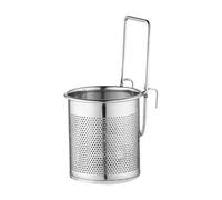 BEALIFE Panier à friture, passoire à mailles fines, cuillère spaghetti, ustensile de cuisine indispensable pour rincer facilement les céréales, les légumes, pâtes et nouilles, y compris, Argent, S