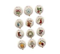 BEALIFE Pendentif de Noël à Suspendre - Ornement de Collection Unique orné de Broderies détaillées réalisées à la Main - Création de Souvenirs - Ornement de Noël