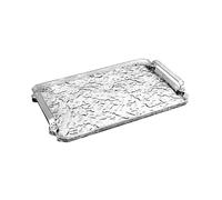 BEALIFE Plateau de service rectangulaire avec poignées - Élégant plateau de service pour boissons et amuse-bouches - Résistant à l'usure - Idéal pour le, Clair, L