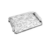 BEALIFE Plateau de service rectangulaire avec poignées - Élégant plateau de service pour boissons et amuse-bouches - Résistant à l'usure - Idéal pour le, Clair, M.