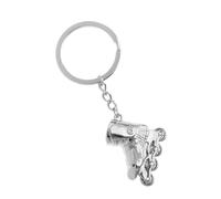 BEALIFE Porte-clés Patins à roulettes, Mini Porte-clés Patins à roulettes, Accessoire de Sac Tendance et créatif, Cadeau Original, Argent, 8x3cm