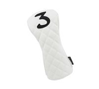 BEALIFE Protège-tête de Club de Golf imperméable, Style Moderne, Anti-coupures et Anti-dommages, Manchon en Cuir PU Amusant, protège-Cou Long, Blanc, Non 3