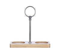 BEALIFE Repose-moulin à poivre compact en bois, porte-sel et poivre décoratif, plateau de table, plateau de service pour condiments et thé, pour la cuisine, support en bois pour moulin à