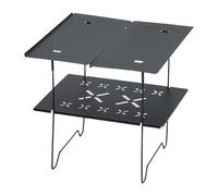 BEALIFE Table de Camping Portable à Double Niveau pour Les collations et Les Boissons. Idéale pour la détente en Plein air, la randonnée, la Cuisine en extérieur et Les