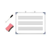 BEALIFE Tableau Blanc effaçable, Outil pédagogique pour la Pratique Musicale, léger, Durable et Portable, pour Les passionnés de Musique. Tableau Blanc Double Face avec Notes de Musique.