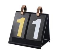 BEALIFE Tableau de Score Flip Score Keeper en Acrylique avec Support pour Jeux de Cartes et compétitions. Facile à Utiliser et à Suivre, il facilite Le déroulement des, Noir, 10.5 x 10.5 x 12 cm