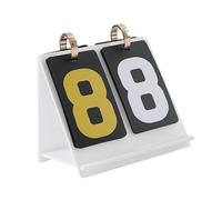BEALIFE Tableau de Score Flip Score Keeper en Acrylique avec Support pour Jeux de Cartes et compétitions. Facile à Utiliser et à Suivre, il facilite Le déroulement des, Blanc, 10.5 x 10.5 x 12 cm