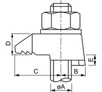 BEAM CLAMP BeamClamp BB1G20 Pince de fixation en acier M20 Argenté