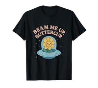 Beam Me Up Buttercup Retro Space Parodie Graphic T-Shirt