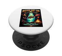 Beam Me Up Firefighter Alien Sci FI Fire Department Humour PopSockets PopGrip Adhésif