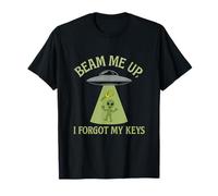 Beam Me Up I Forgot My Keys Design rétro T-Shirt