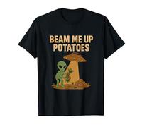 Beam Me Up UFO Alien Space Humour Graphique Pommes de Terre T-Shirt