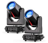 Beam Tête Mobile Lyre LED Éclairage de Scène 380W, Jeux de Lumiere RGBW 14 Motifs 15 Couleurs Mise au Point Électronique DMX512 Prisme Rotation à 360° pour Mariages Disco Théâtres 2PCS