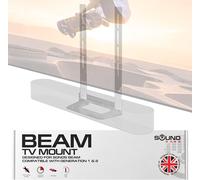 Beam TV Fixation de Montage, Noir, Compatible avec génération 1 & 2 Sonos Beam, Comprend Un kit de matériel de Montage pour Suspendre Votre Barre de Son conçue au Royaume-Uni par Soundbass