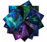 BEAMARKER 24 bloc de Papier de Scrapbooking Galaxy 6x6cm Papier Origami Classique Ciel Étoilé Découpage Décoratif pour Bricolage Scrapbooking Album Photo Fabrication de Cartes Journal Intime Arrière