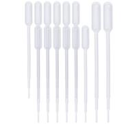 BEAMARKER 50 Pièces Petits Compte-gouttes en Plastique Compte-gouttes Huiles Essentielles Remplissables Mini 1ml Blanc Transparent Artisanat Ophtalmologie Laboratoire Liquide Calibration Pipettes pour