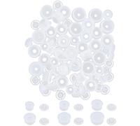 BEAMARKER 60 Bouchon de Rechange en Plastique Transparent pour Salière et Poivrière 6 Tailles Réutilisable Rond pour Bouteille de Vin Pots de Fleurs Tuyaux 1/2" 9/16" 5/8" 11/16" 3/4"