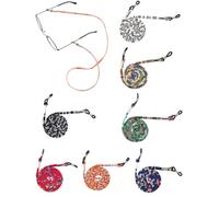 BEAMARKER 7 chaîne de Lunettes en Polyester de Style Ethnique 7 couleurs Cordon de Cou pour Lunettes de Soleil Cordon de Lunettes Porte Lunettes Autour du Cou avec Extrémités en Caoutchouc pour Femmes