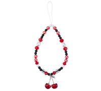 BEAMARKER Breloque pour Téléphone Portable Dragonne Universelle en Perles Joli Bracelet Chaîne Perlée Pendentifs en Forme de Cerise Décoration pour Étui Sac à Main Portefeuille Sac à Dos