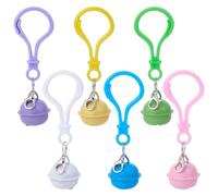BEAMARKER Clochettes Bicolores pour Colliers de Chiots et Chatons Breloques pour Colliers de Chiens et Chiens Pendentif Coloré avec Fermoir Porte Clés pour Petits Chiens et Chats Décoration de Noël 6c