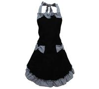 BEAMARKER Tabliers Rétro Mignons avec Poches Tablier Vintage Élégant et Réglable avec Nœud Joli Volant Cuisine Pâtisserie Restaurants Serveurs Nettoyage Réparations à Domicile Jardinage Artisanat