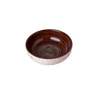 Beamel Home Assiette à râpe en céramique fabriquée à la main Design décoratif Ustensile de cuisine Art fonctionnel Vaisselle artisanale (Brownie, moyen)