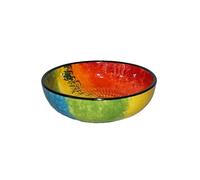 Beamel Home Assiette à râpe en céramique fabriquée à la main Design décoratif Ustensile de cuisine Art fonctionnel Vaisselle artisanale (arc-en-ciel, moyen)