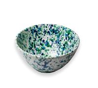 Beamel Home Saladier artisanal fait à la main Bol de cuisine Bol en céramique émaillée Design unique Couleurs Noir Bleu marine Bleu clair Turquoise (Corail) Fabriqué en Espagne