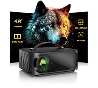 Beamer Passend für Netflix Ofell Dolby Audio Beamer 4K Heimkino ONOAYO 1500ANSI HDR10+ HDMI eARC, 1080P Full HD KI-Autofocuus WiFi 6 Bluetooth 5.3 Tirbare Mini Smart Projektor