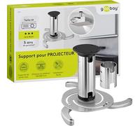 Goobay Support de plafond pour projecteur BeamerFlex réglable en 2 positions Argenté