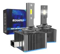 BEAMFLY Ampoule LED D1S 36000LM, Ampoule de Phare de Voiture, 110W High/Low Beam Replace Original HID D1S Xenon Bulb Plug and Play - 2 Bulbs