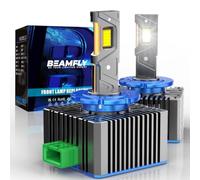 BEAMFLY Ampoule LED D3S, 130W 40000LM de Phares Avant de Voiture | Luminosité accrue de 500%, Blanc Brillant, Remplace les Ampoules Xénon HID, Plug and Play - 2PCS