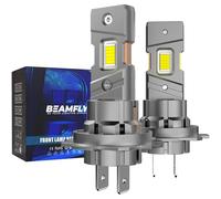 BEAMFLY H7 LED 110W 36000LM Ampoules, 30 puces CSP 700 % 6500K Blanc Froid Ampoule H7 Feux de Route Feux de Croisement, Design Mini 1:1 pour Voitures et Motos, Plug and Play, Étanche IP68, Lot de 2