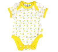 Beaming Baby Body 100 % coton bio à manches courtes et col enveloppant unisexe pour bébé garçon et fille avec eczéma et peau sensible Taille 0-3 mois, Ollie Owl, 1 mois