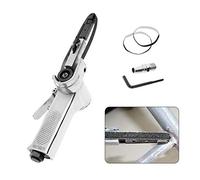 BEAMNOVA Mini ponceuse à bande pneumatique pour le travail du bois, du métal, meuleuse d'angle portative de 3/8", outil pneumatique industriel avec 3 bandes grain 60/80/100