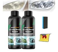 BeamRevive Car Lamp Recover Emulsion, Head Light Restoration Spray Bottle, Elimination of Oxidation Polishing & Apply, Turn Cloudy Into Instant Clarity and Lasting Protection (100ml*2)