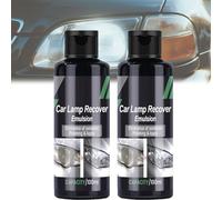 BEAMREVIVE Car Lamp Recover Emulsion, Head Light Restoration Spray Bottle Turn Cloudy Into Instant Clarity and Lasting Protection (2 sets,100ml)