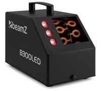 BeamZ B300LED Machine à Bulles Enfant/Mariage/Soirée avec LEDs RGB - Ventilateur Puissant, Double Roue, Poignée, Télécommande, Réservoir 700mL, Idéale pour les Fêtes en Extérieur