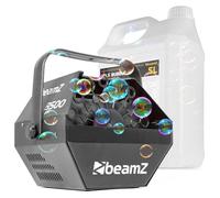 Machine à bulles BeamZ B500 - 30 tours/min avec grande roue + 5L de liquide - Blanc