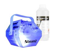 BeamZ B500LED Machine à Bulles LED RGB 1L Liquide et Support Inclus