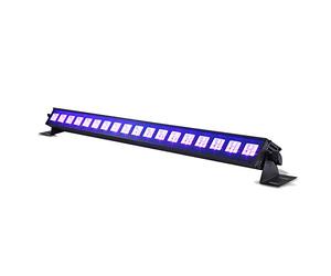 BeamZ Barre UV LCB48-18 LED UV, d'une Puissance de 3W par LED, 6 Segments, Contrôle DMX, Master/Slave, Idéal pour Créer des Atmosphères Blacklight